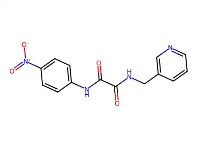 N'-(4-nitrophenyl)-N-(pyridin-3-ylmethyl)oxamide structure