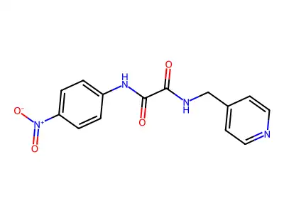 N'-(4-nitrophenyl)-N-(pyridin-4-ylmethyl)oxamide structure