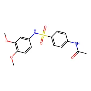 N-[4-[(3,4-dimethoxyphenyl)sulfamoyl]phenyl]acetamide structure