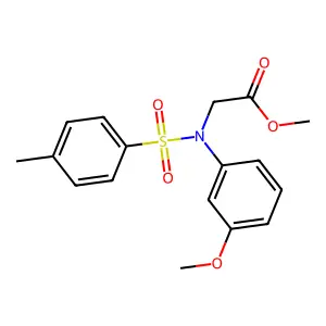Methyl N-(3-methoxyphenyl)-N-[(4-methylphenyl)sulfonyl]glycinate structure
