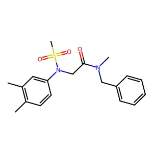 N-Benzyl-2-[(3,4-dimethyl-phenyl)-methanesulfonyl-amino]-N-methyl-acetamide structure