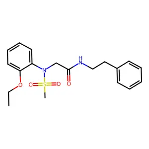 2-[2-ethoxy(methylsulfonyl)anilino]-N-(2-phenylethyl)acetamide structure