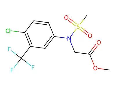 Methyl N-[4-chloro-3-(trifluoromethyl)phenyl]-N-(methylsulfonyl)glycinate structure