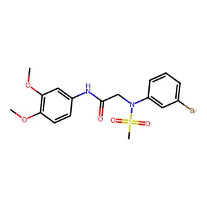 2-(3-bromo-N-methylsulfonylanilino)-N-(3,4-dimethoxyphenyl)acetamide structure