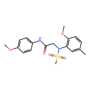 2-(2-methoxy-5-methyl-N-methylsulfonylanilino)-N-(4-methoxyphenyl)acetamide structure