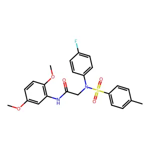 N-(2,5-dimethoxyphenyl)-2-(4-fluoro-N-(4-methylphenyl)sulfonylanilino)acetamide structure