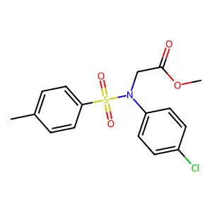 Methyl N-(4-chlorophenyl)-N-[(4-methylphenyl)sulfonyl]glycinate structure