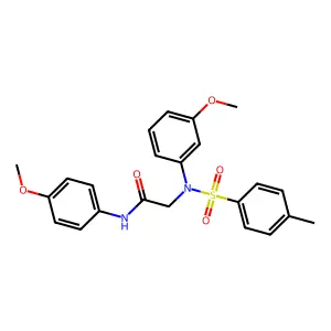 2-(3-methoxy-N-(4-methylphenyl)sulfonylanilino)-N-(4-methoxyphenyl)acetamide structure