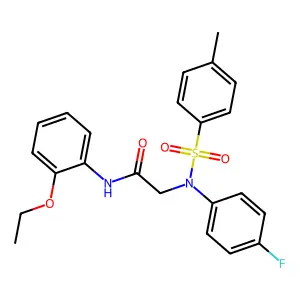 N-(2-ethoxyphenyl)-2-(4-fluoro-N-(4-methylphenyl)sulfonylanilino)acetamide structure