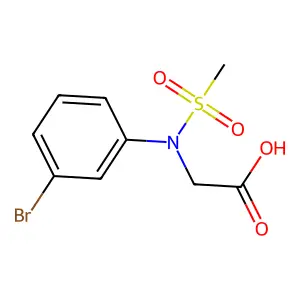 N-(3-Bromophenyl)-N-(methylsulfonyl)glycine structure