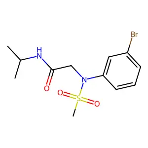 2-[(3-Bromo-phenyl)-methanesulfonyl-amino]-N-isopropyl-acetamide structure
