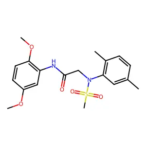 N-(2,5-dimethoxyphenyl)-2-(2,5-dimethyl-N-methylsulfonylanilino)acetamide structure