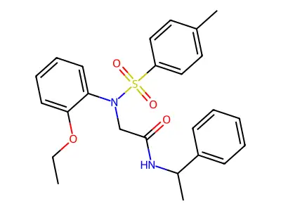 2-(2-ethoxy-N-(4-methylphenyl)sulfonylanilino)-N-(1-phenylethyl)acetamide structure