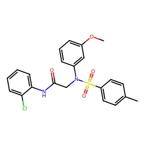 N-(2-chlorophenyl)-2-(3-methoxy-N-(4-methylphenyl)sulfonylanilino)acetamide structure