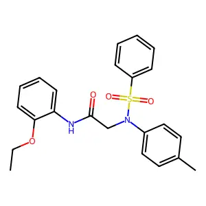 2-[N-(benzenesulfonyl)-4-methylanilino]-N-(2-ethoxyphenyl)acetamide structure