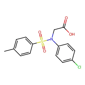 N-(4-chlorophenyl)-N-[(4-methylphenyl)sulfonyl]glycine structure
