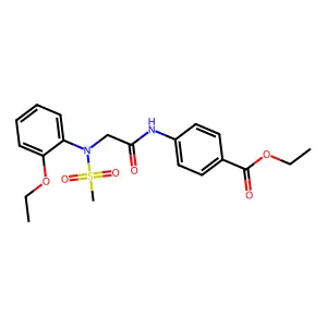 Ethyl 4-({[2-ethoxy(methylsulfonyl)anilino]acetyl}amino)benzoate structure