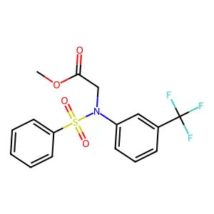 Methyl N-(phenylsulfonyl)-N-[3-(trifluoromethyl)phenyl]glycinate structure