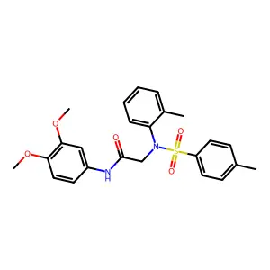 N-(3,4-dimethoxyphenyl)-2-(2-methyl-N-(4-methylphenyl)sulfonylanilino)acetamide structure