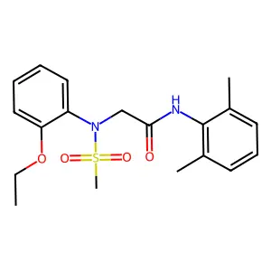 N-(2,6-dimethylphenyl)-2-(2-ethoxy-N-methylsulfonylanilino)acetamide structure
