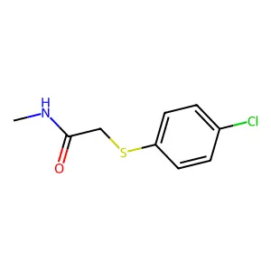 2-[(4-chlorophenyl)sulfanyl]-N-methylacetamide structure