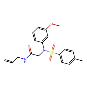 2-(3-methoxy-N-(4-methylphenyl)sulfonylanilino)-N-prop-2-enylacetamide structure