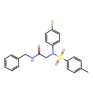 N-benzyl-2-(4-chloro-N-(4-methylphenyl)sulfonylanilino)acetamide structure