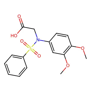 N-(3,4-Dimethoxyphenyl)-N-(phenylsulfonyl)glycine structure