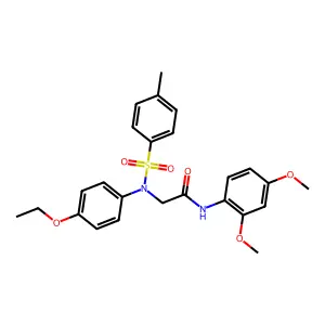 N-(2,4-dimethoxyphenyl)-2-(4-ethoxy-N-(4-methylphenyl)sulfonylanilino)acetamide structure