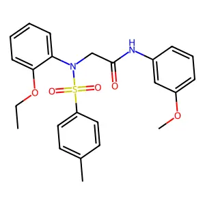 2-{2-ethoxy[(4-methylphenyl)sulfonyl]anilino}-N-(3-methoxyphenyl)acetamide structure