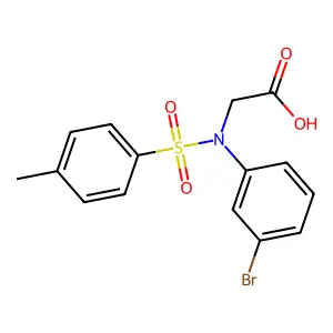 N-(3-bromophenyl)-N-[(4-methylphenyl)sulfonyl]glycine structure