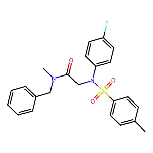 N-benzyl-2-(4-fluoro-N-(4-methylphenyl)sulfonylanilino)-N-methylacetamide structure
