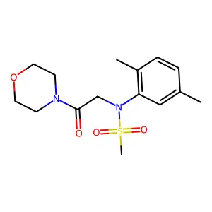 N-(2,5-dimethylphenyl)-N-(2-morpholin-4-yl-2-oxoethyl)methanesulfonamide structure