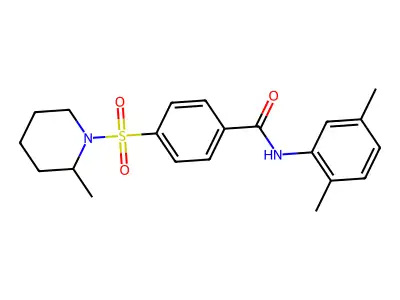 N-(2,5-dimethylphenyl)-4-((2-methylpiperidin-1-yl)sulfonyl)benzamide structure
