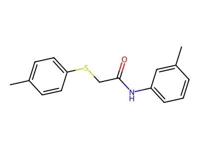 N-(3-methylphenyl)-2-[(4-methylphenyl)sulfanyl]acetamide structure