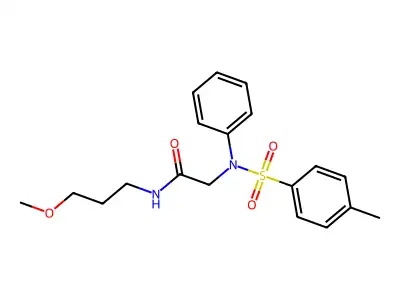 N-(3-methoxypropyl)-2-(N-(4-methylphenyl)sulfonylanilino)acetamide structure
