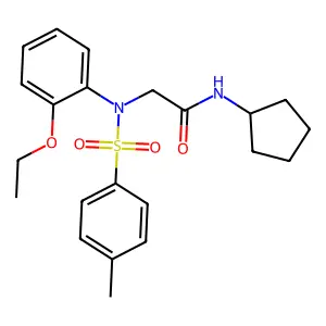 N-Cyclopentyl-2-[(2-ethoxy-phenyl)-(toluene-4-sulfonyl)-amino]-acetamide structure