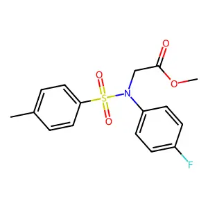 Methyl N-(4-fluorophenyl)-N-[(4-methylphenyl)sulfonyl]glycinate structure