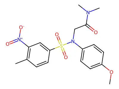2-(4-methoxy-N-(4-methyl-3-nitrophenyl)sulfonylanilino)-N,N-dimethylacetamide structure