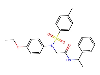 2-(4-ethoxy-N-(4-methylphenyl)sulfonylanilino)-N-(1-phenylethyl)acetamide structure