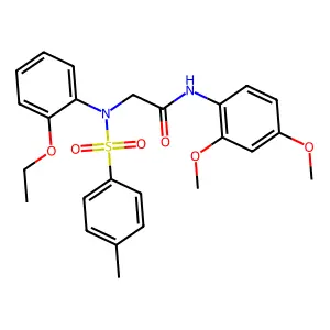 N-(2,4-dimethoxyphenyl)-2-(2-ethoxy-N-(4-methylphenyl)sulfonylanilino)acetamide structure