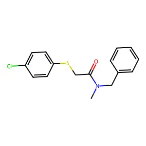 N-Benzyl-2-[(4-chlorophenyl)sulfanyl]-N-methylacetamide structure
