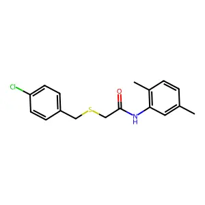 2-[(4-chlorophenyl)methylsulfanyl]-N-(2,5-dimethylphenyl)acetamide structure