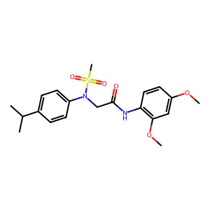 N-(2,4-dimethoxyphenyl)-2-(N-methylsulfonyl-4-propan-2-ylanilino)acetamide structure