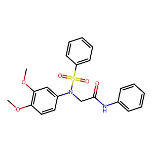 2-[3,4-dimethoxy(phenylsulfonyl)anilino]-N-phenylacetamide structure