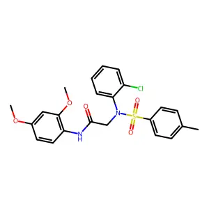 2-(2-chloro-N-(4-methylphenyl)sulfonylanilino)-N-(2,4-dimethoxyphenyl)acetamide structure