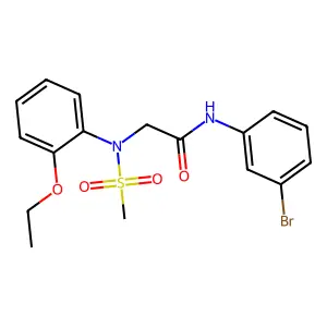 N-(3-bromophenyl)-2-(2-ethoxy-N-methylsulfonylanilino)acetamide structure