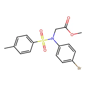 Methyl N-(4-bromophenyl)-N-[(4-methylphenyl)sulfonyl]glycinate structure