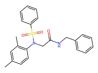 2-[(2,4-Dimethylphenyl)(phenylsulfonyl)amino]-N-(phenylmethyl)acetamide structure