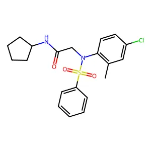 2-[(4-Chloro-2-methylphenyl)(phenylsulfonyl)amino]-N-cyclopentylacetamide structure